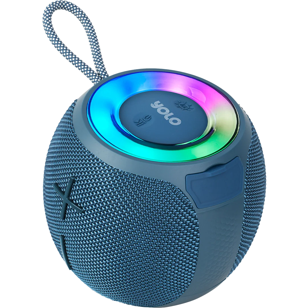 YOLO Orbit Portable Bluetooth Speaker with RGB Lights and IPX4 Water Resistance