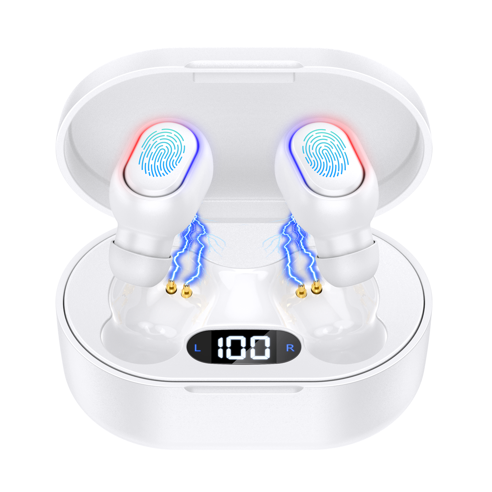Lightweight Wireless In-Ear Bluetooth 5.0 Earbuds with 25H Playtime & Touch Controls