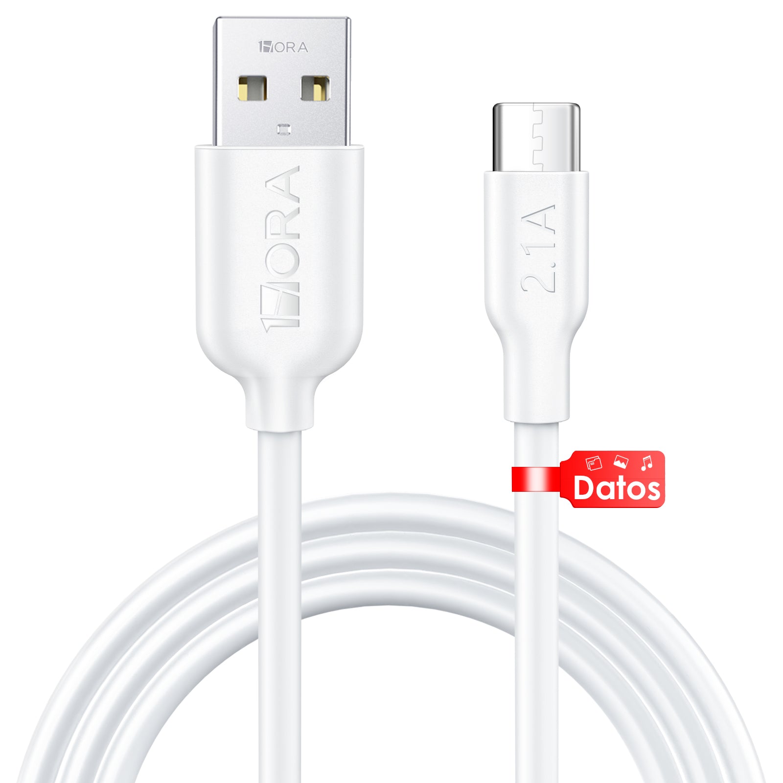 Durable 1-Meter USB-A to Type-C Charging Data Sync Cable for Devices