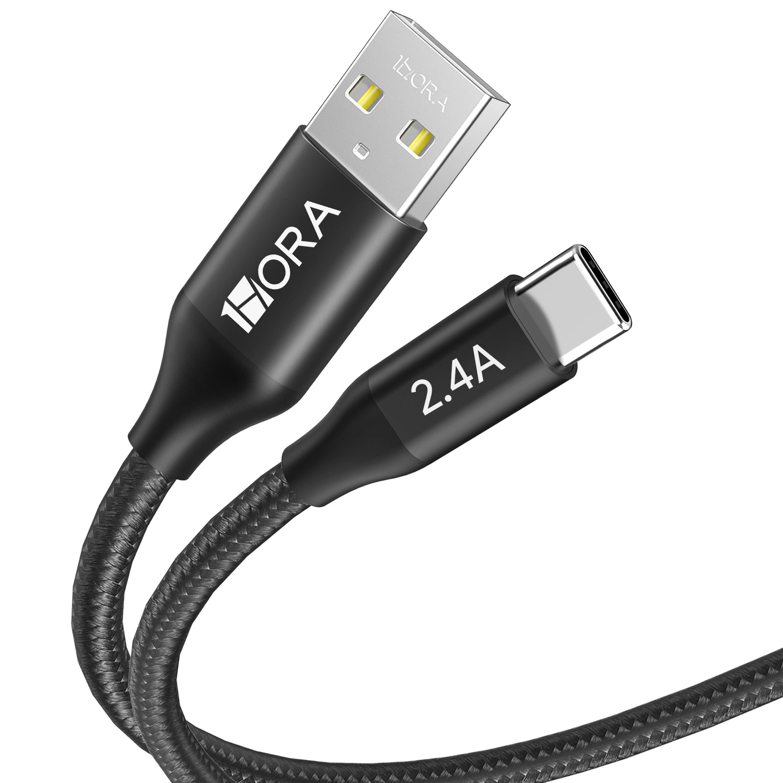 Durable 1-Meter Braided USB-A to USB-C Fast Charging Data Sync Cable