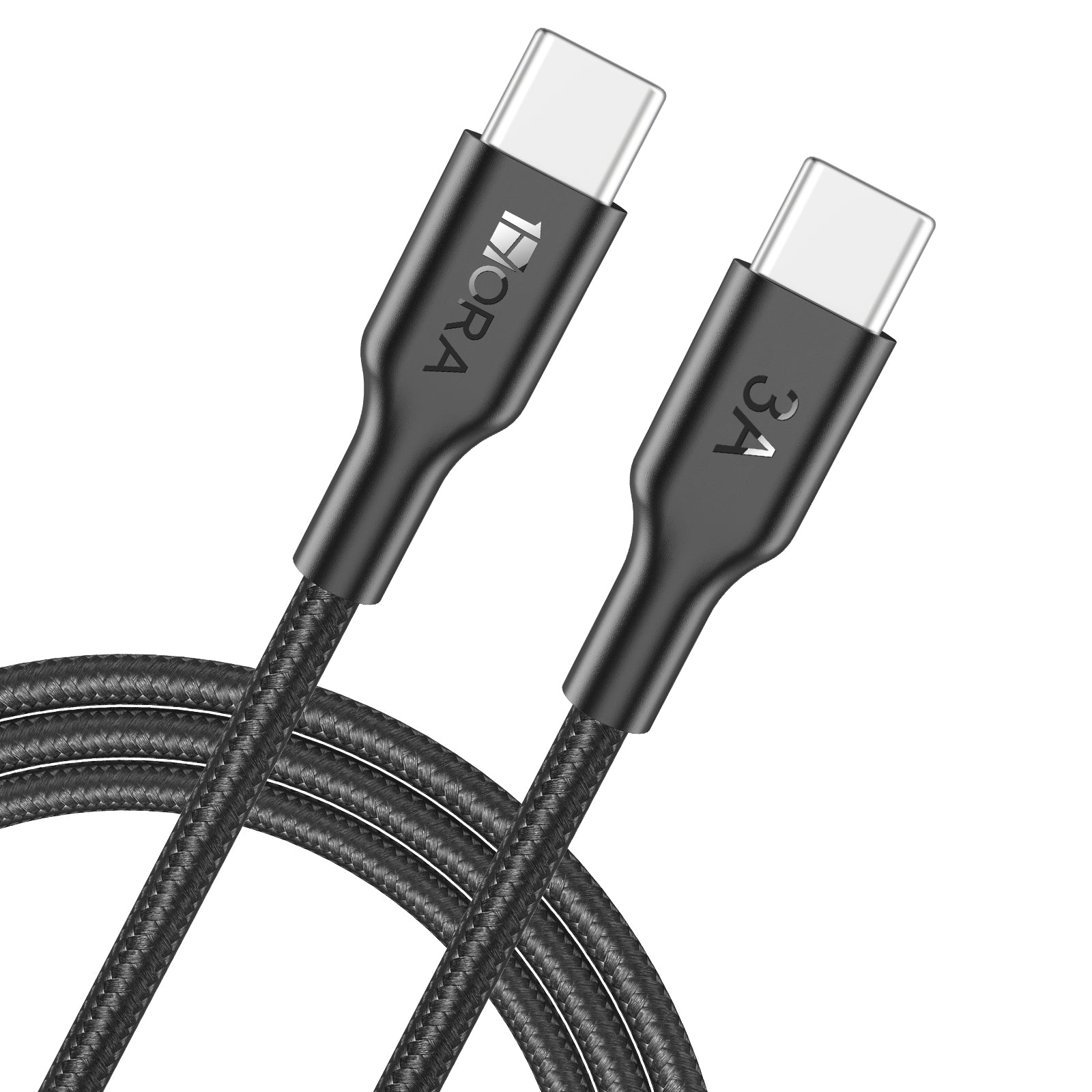Durable 3.3-Foot USB-C to USB-C Polyester Braided Fast Charging & Data Sync Cable