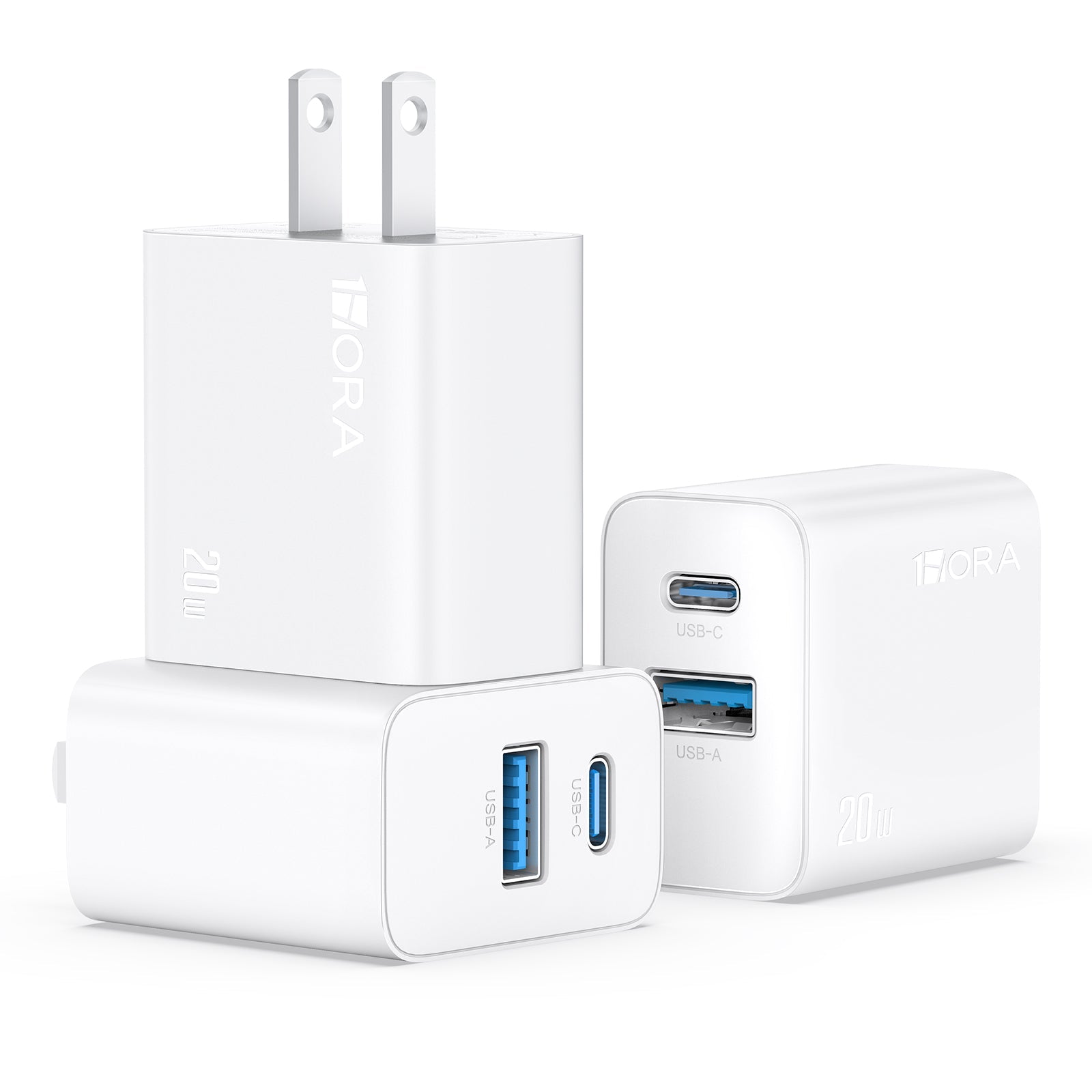 GAR161 Dual-Port 20W USB-C & 18W USB-A Fast Wall Charger Kit