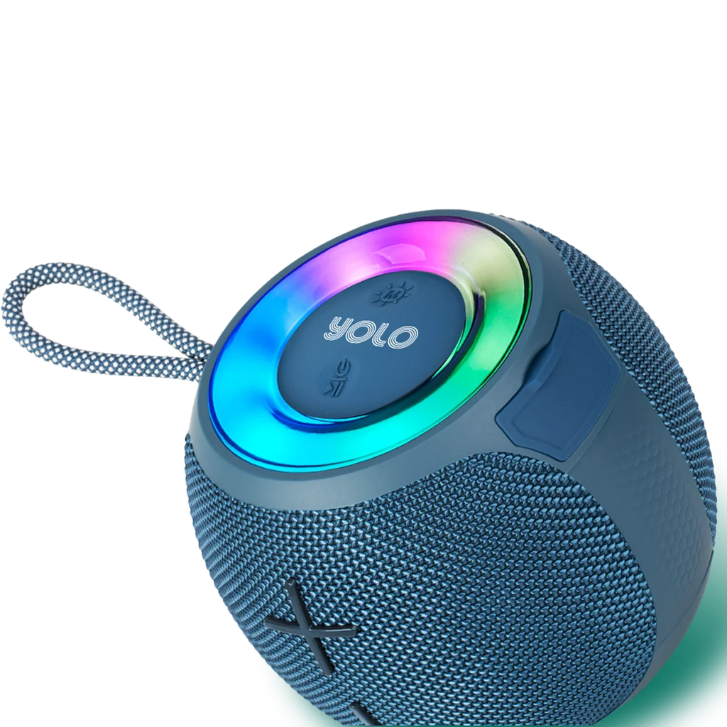 YOLO Orbit Portable Bluetooth Speaker with RGB Lights and IPX4 Water Resistance