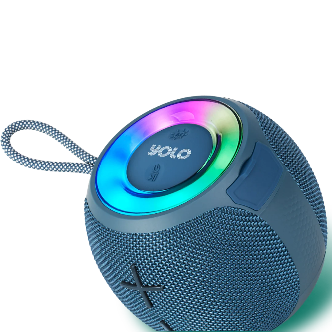YOLO Orbit Portable Bluetooth Speaker with RGB Lights and IPX4 Water Resistance