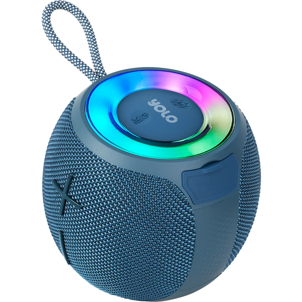 YOLO Orbit Portable Bluetooth Speaker with RGB Lights and IPX4 Water Resistance