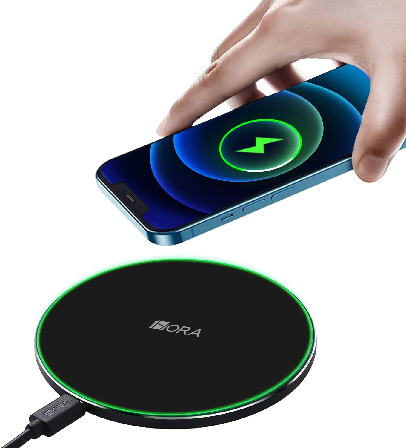 1HORA GAR151 15W Wireless Fast Charger Dual Coil Stand for Huawei Xiaomi