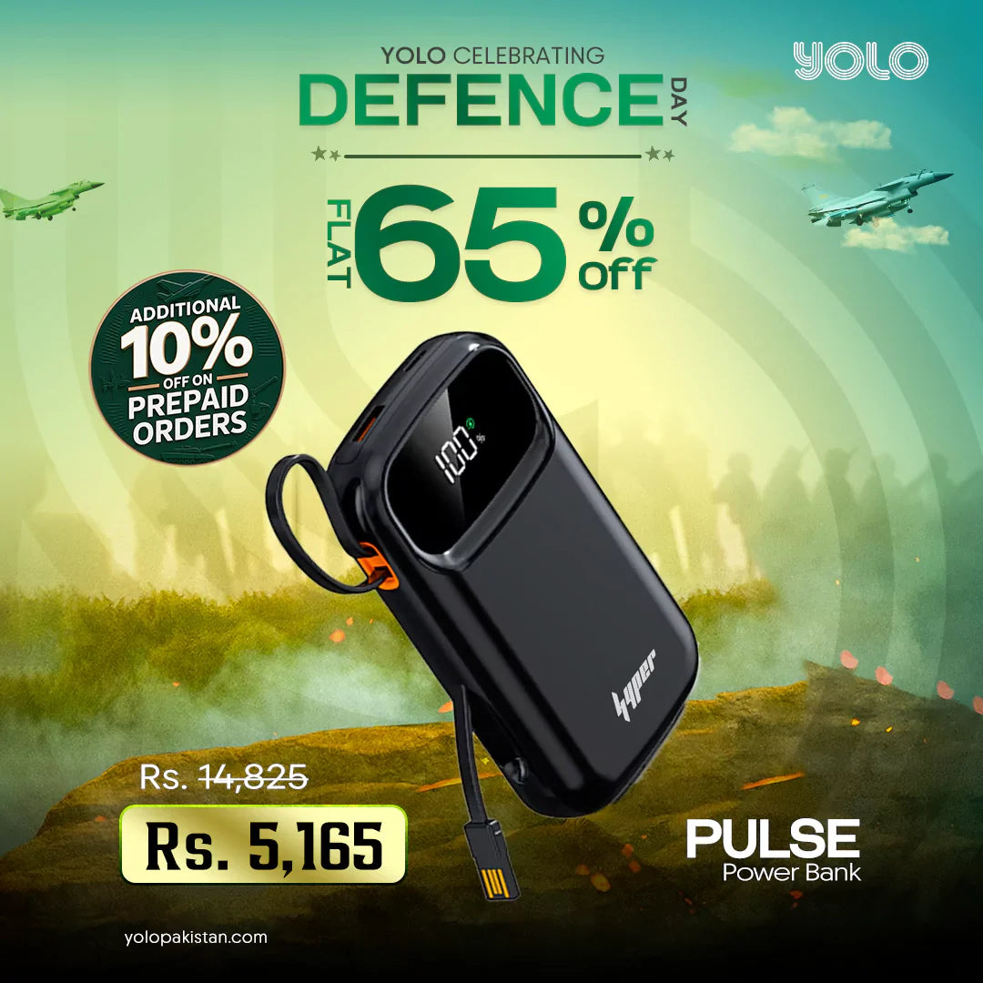 YOLO Pulse 20000mAh Fast Charging Power Bank with Digital Display
