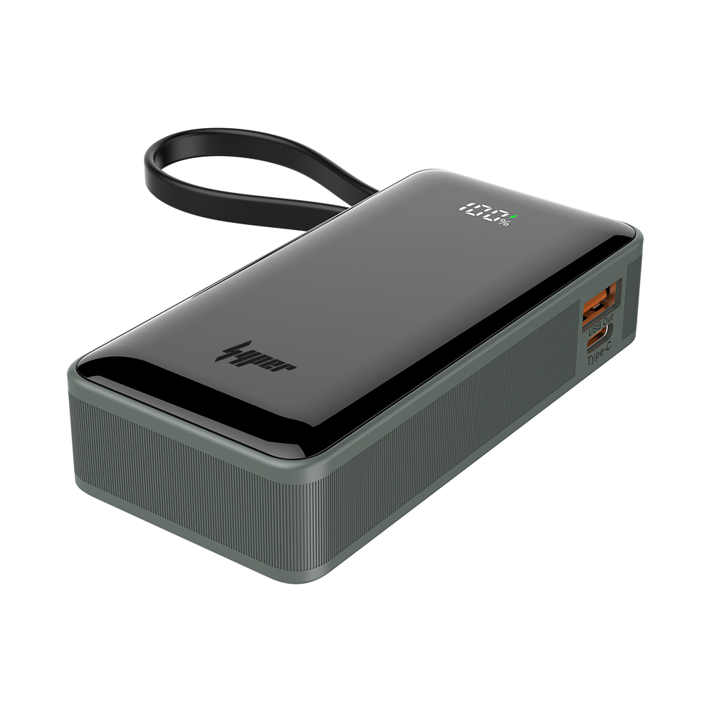 Axis 10,000mAh 22.5W Fast Charging Power Bank with Built-in Type-C Cable
