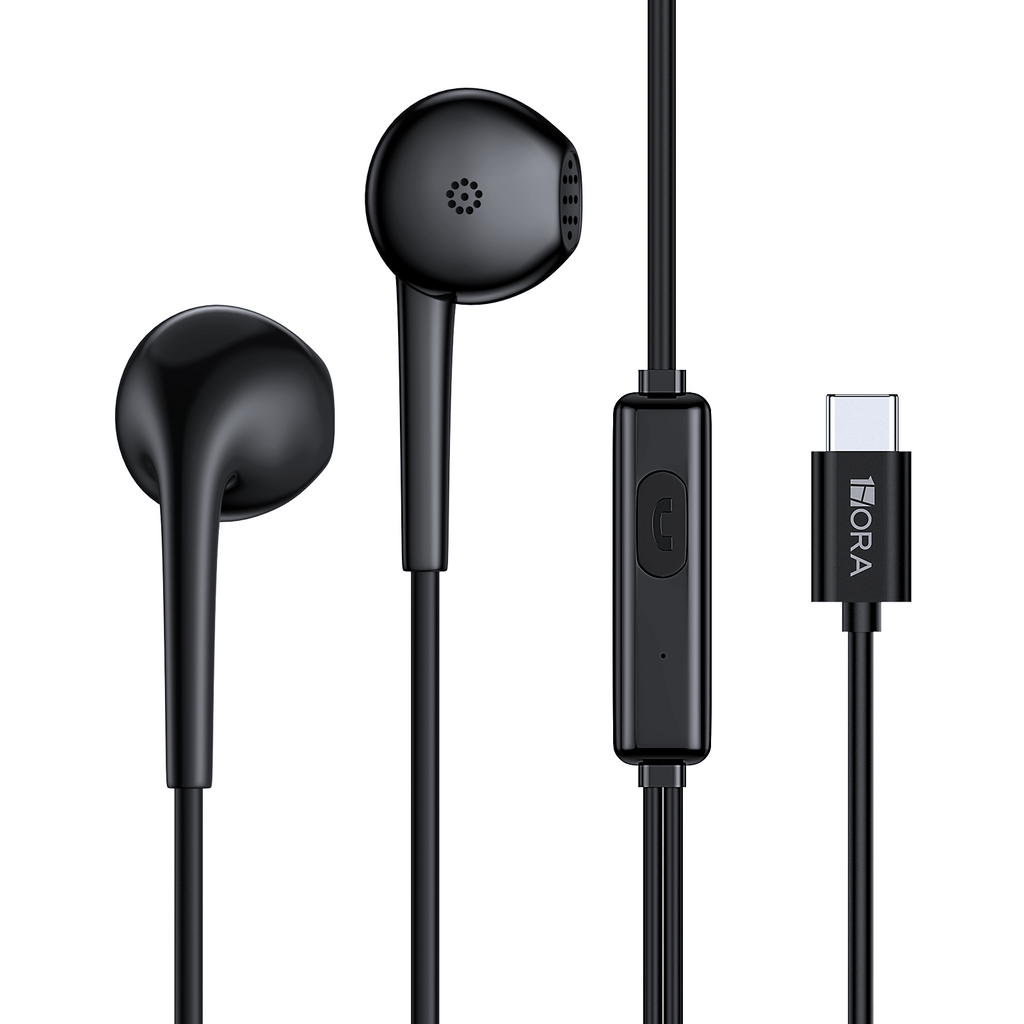 Premium USB-C Wired Earphones: High-Resolution Audio, In-line Mic Control, Tangle-Free