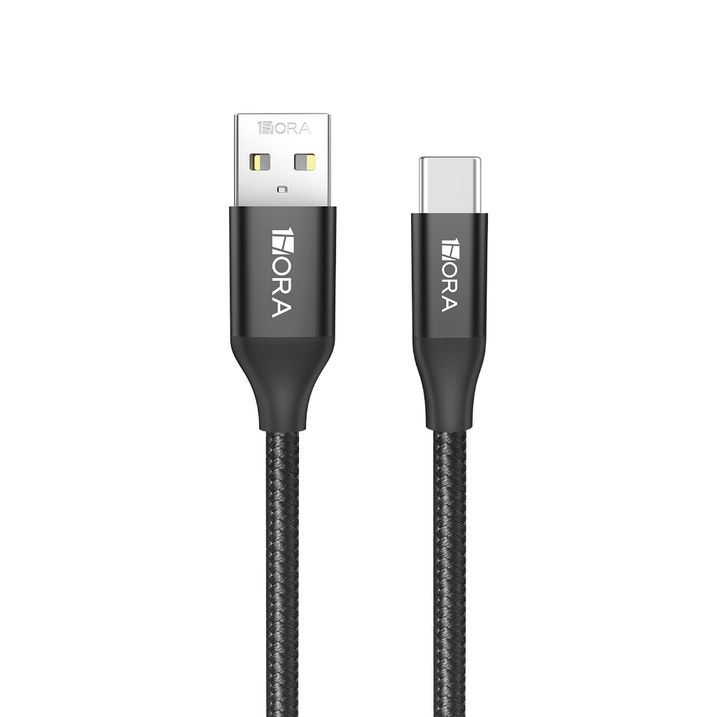 Durable 1-Meter Braided USB-A to USB-C Fast Charging Data Sync Cable