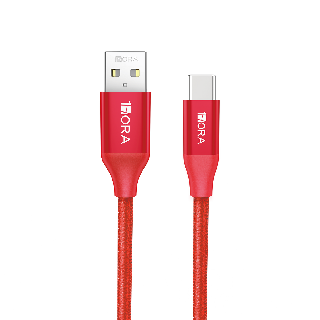 Durable 1-Meter Braided USB-A to USB-C Fast Charging Data Sync Cable