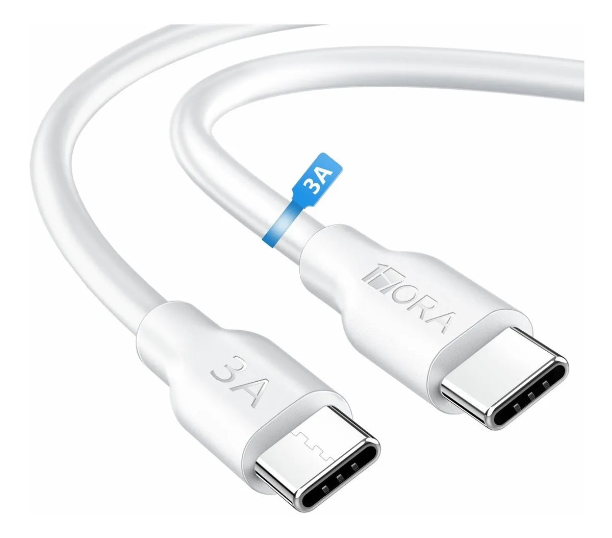 1 Meter Flexible PVC USB-C to USB-C Cable for Fast Charging & Data