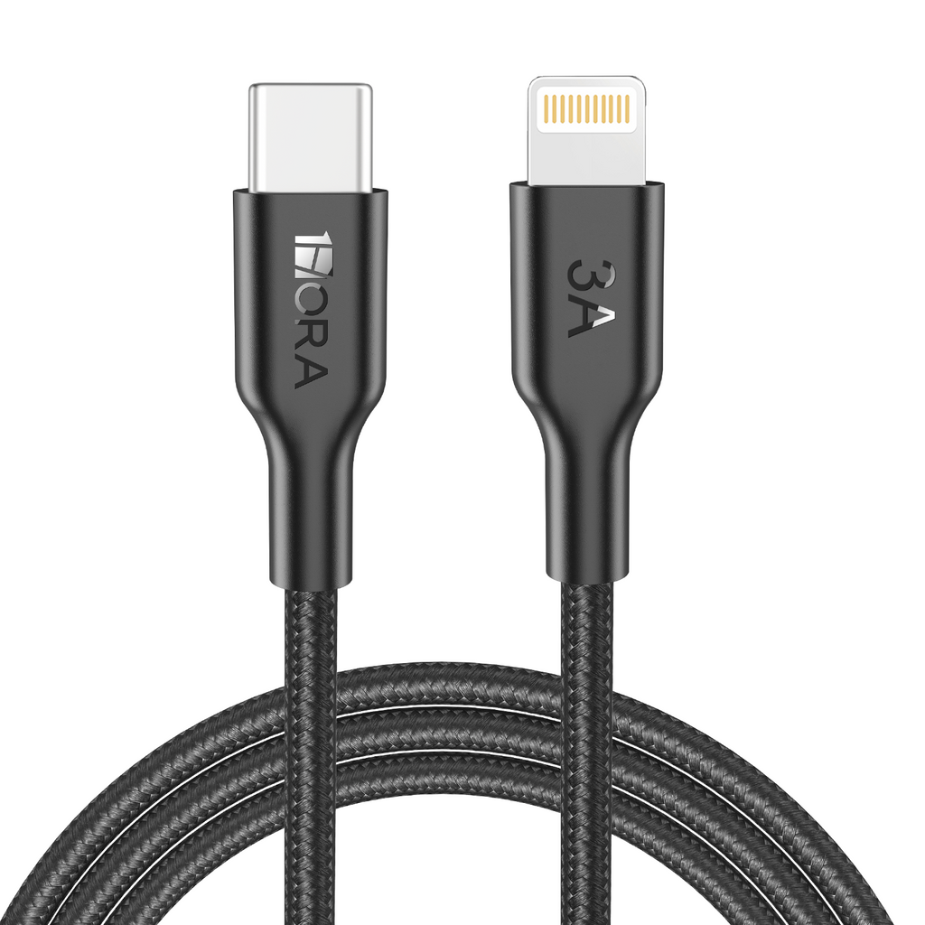 Ultra-Durable Braided USB-C to Lightning Fast Charging Cable 3A 3.3 Feet