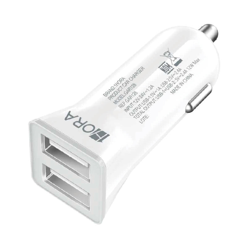 Compact 12W USB Car Charger for Fast Universal Device Charging