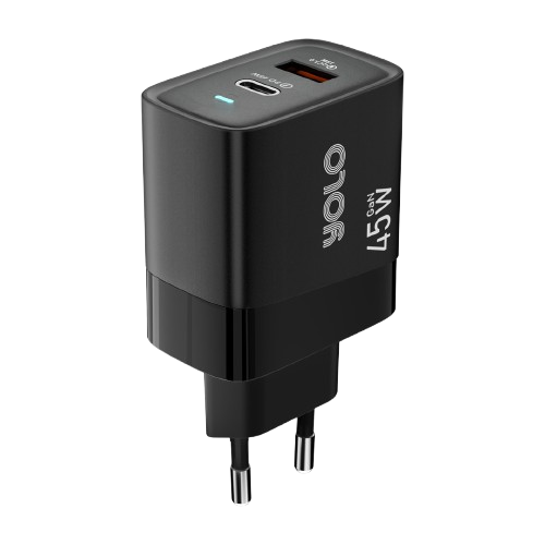 YOLO Y-451 GaN Fast Charger Dual Port 45W USB-C & USB-A Power Delivery