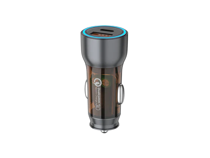 YOLO Y-521 Dual Port Fast Car Charger: USB-C PD 30W, QC 3.0