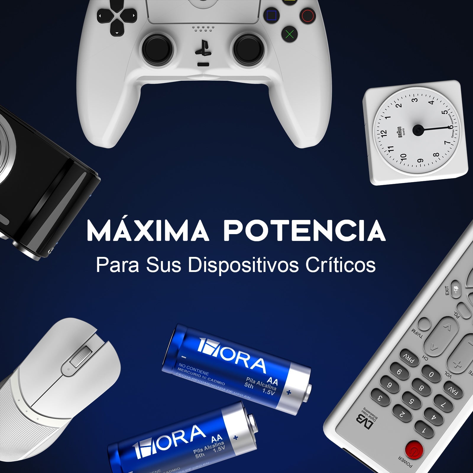 1HORA High-Performance AA Alkaline Batteries 4-Pack - Leak-Proof, Eco-Friendly Power