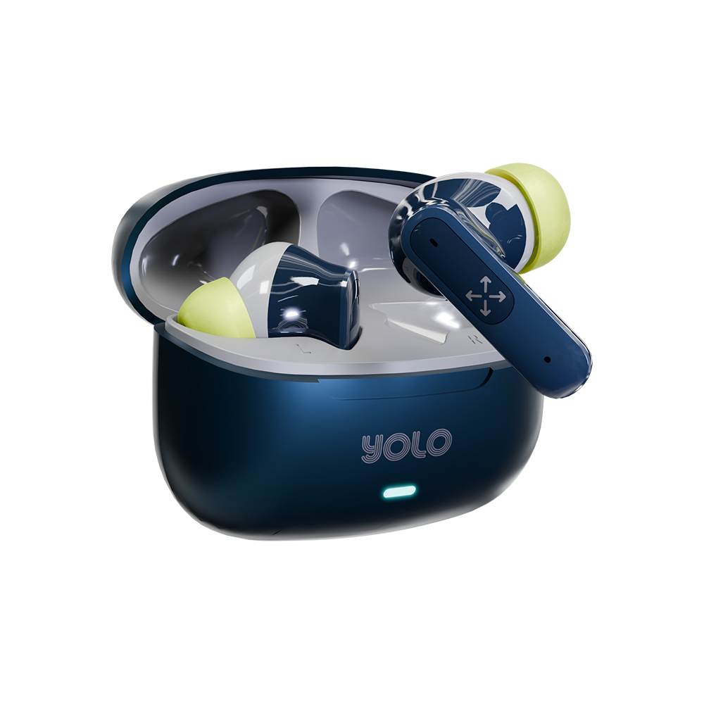 YoPod Tune Earbuds: Bluetooth 5.3, 30H Playtime, Bass Boost, Dual Mics