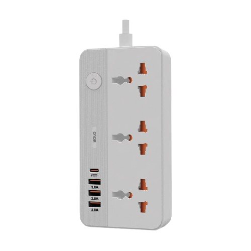 Y-902 Power Strip: Multi-Port, USB-C Fast Charging, 3 AC Outlets
