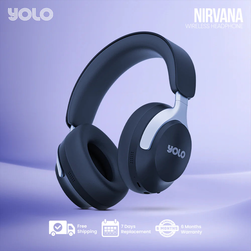 Nirvana Wireless ANC Gaming Headphones: Immersive Sound, Super Bass, 50-Hour Playtime