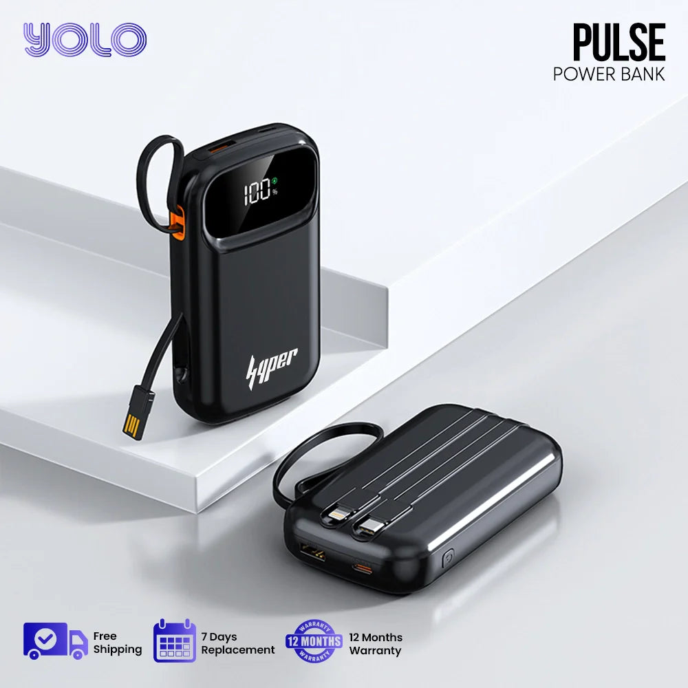 YOLO Pulse 20000mAh Fast Charging Power Bank with Digital Display