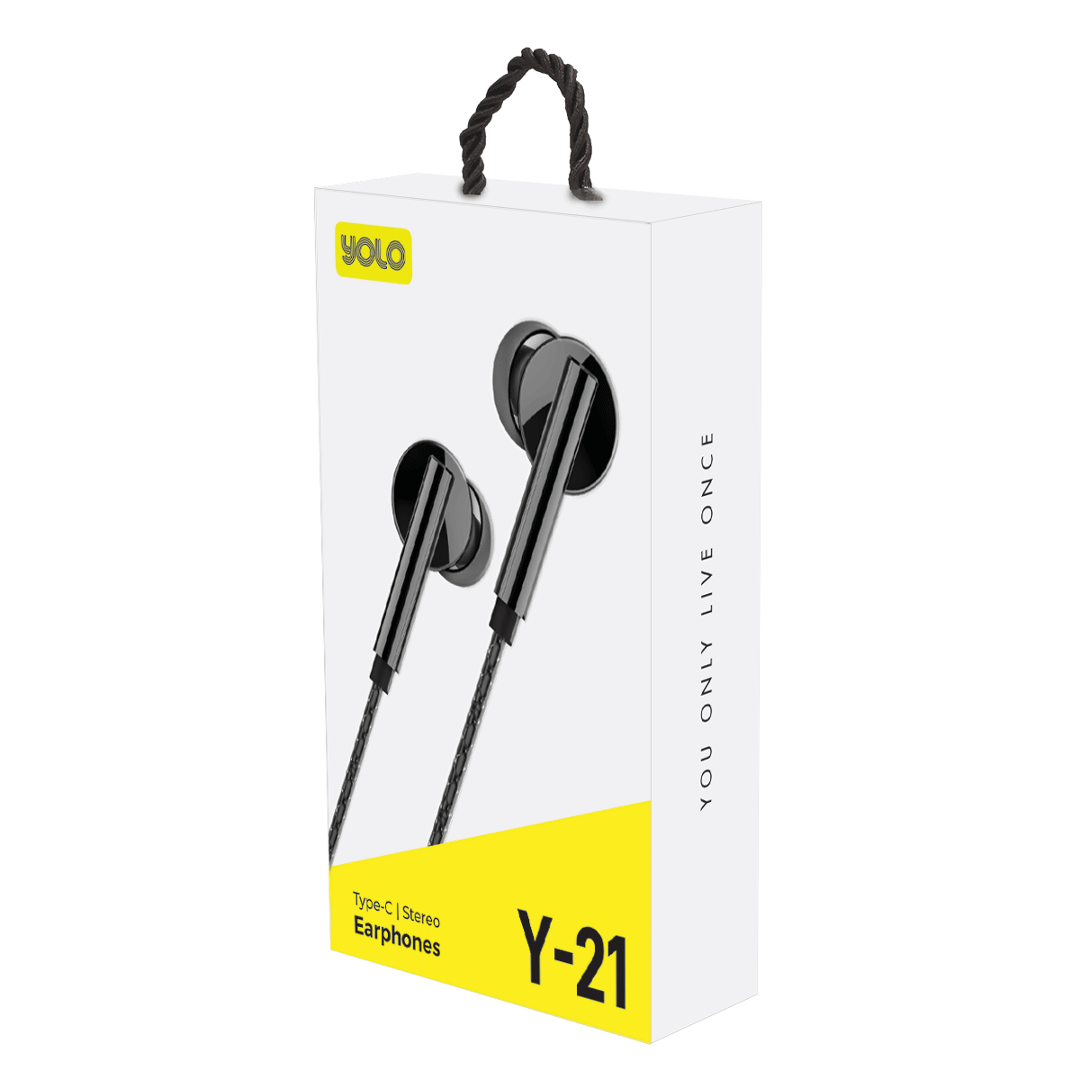 YOLO Y-21 Type-C Wired Stereo Earphones: Crystal Clear Audio, Deep Bass
